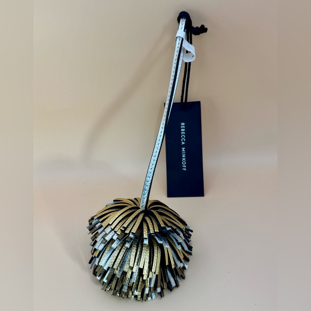 Rebecca Minkoff Pom Pom Bag Charm Bronze / Silver / Gold NWT